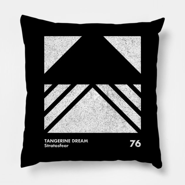 Tangerine Dream / Stratosfear / Minimal Graphic Design Tribute Pillow by saudade