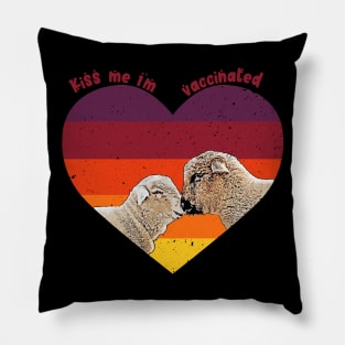 Kiss Me I'm Vaccinated Pillow