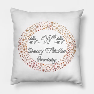 Witchy Definition and quote saying, SWS, Sassy Witches Society. Funny Halloween Gifts Pillow