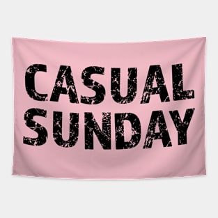 Casual Sunday Black Letters Tapestry