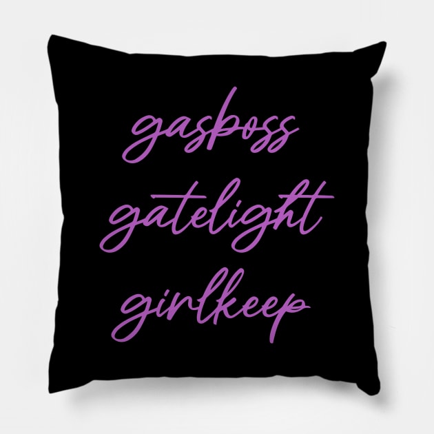 Gasboss Gatelight Girlkeep Pillow by valentinahramov