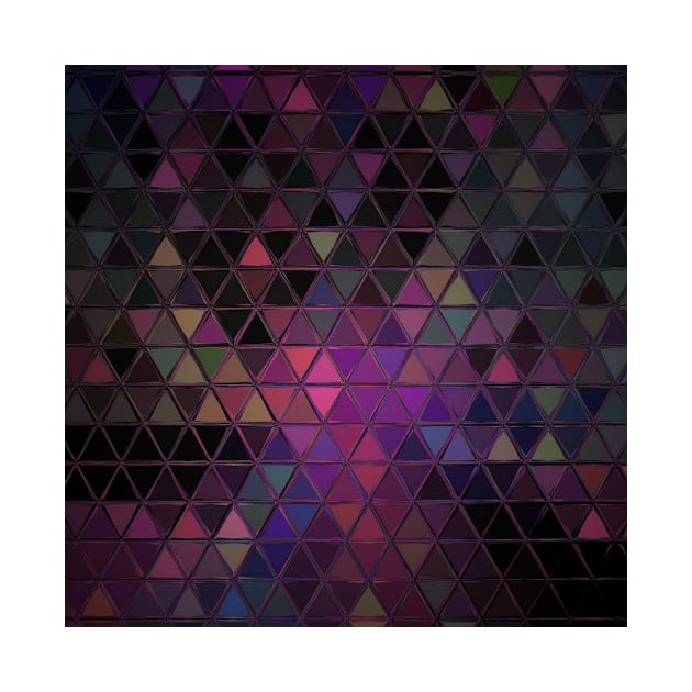 Jewel Tone Triangle Mosaic Tiles by Moon Art