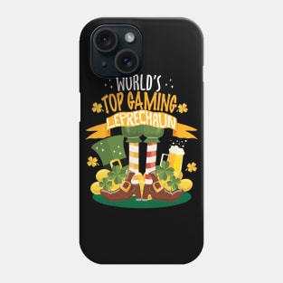 World's Top Gaming Leprechaun St. Patrick's Day Funny T-shirt Phone Case