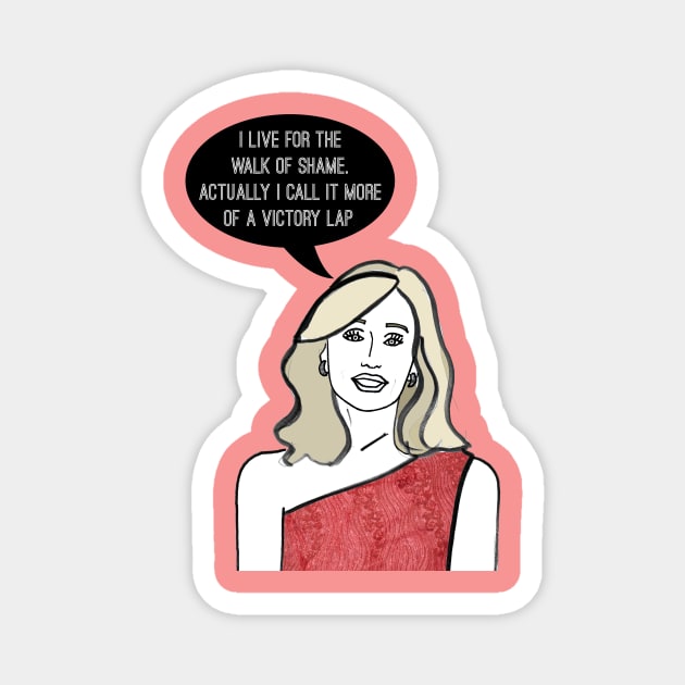 Walk of Shame Magnet by Katsillustration