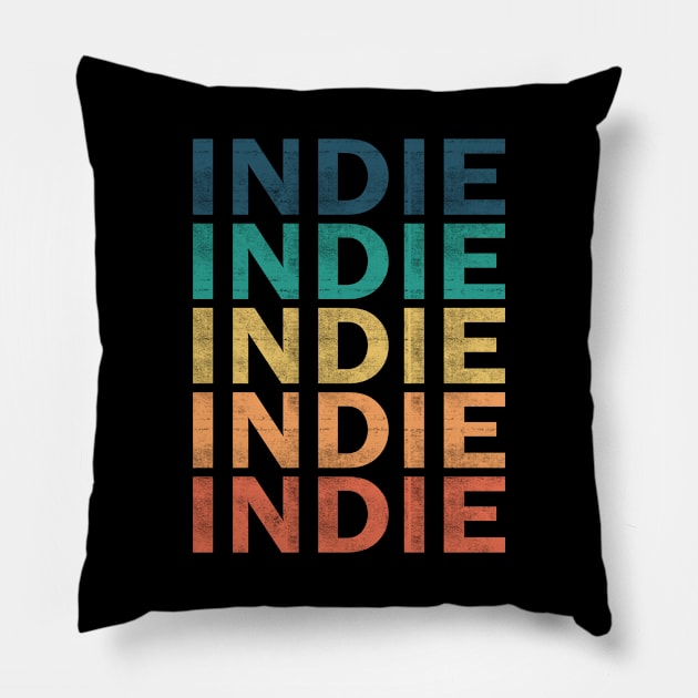 Indie Name T Shirt - Indie Vintage Retro Name Gift Item Tee Pillow by henrietacharthadfield