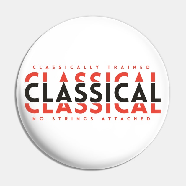 Classically Trained Classical Dark Orange Pin by nightsworthy