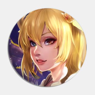 Blonde Hair Anime Girl Pin