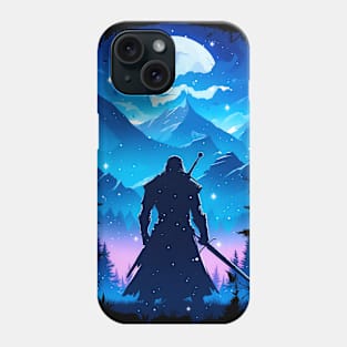 Lone Warrior on a Mystical Night - Witcher Phone Case