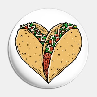 Taco Lovers Heart Pin