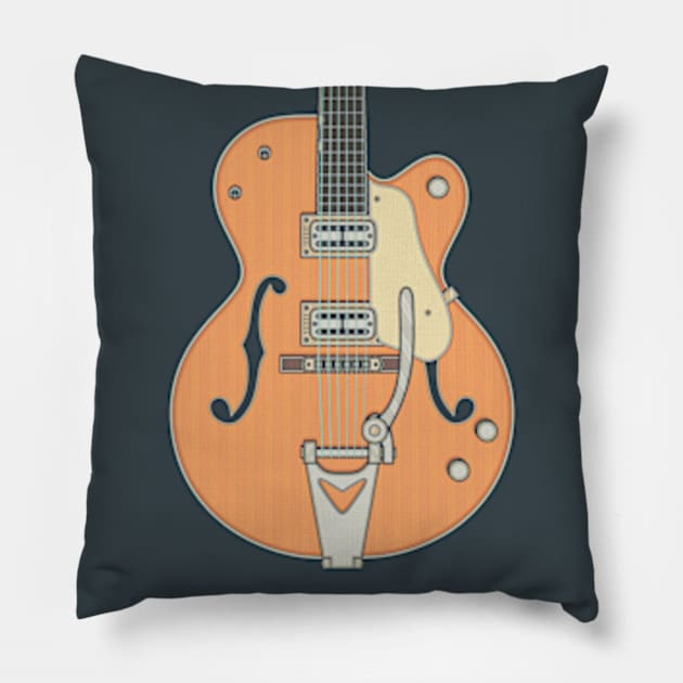 Rockabilly Guitar Pillow by milhad