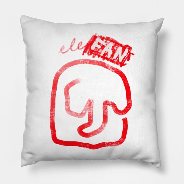 elefante Pillow by Angel Rivas