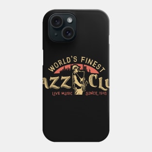 Vintage Jazz Club with Sax Player Phone Case