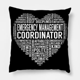 Emergency Management Coordinator Heart Pillow