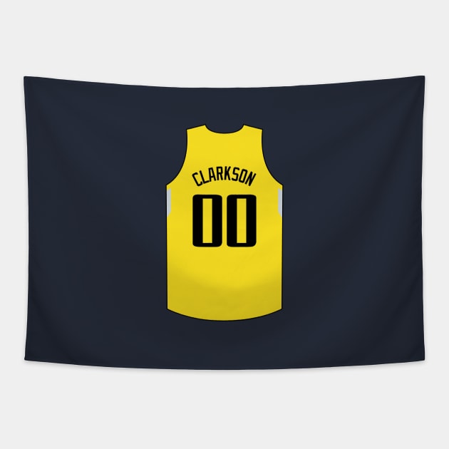 Jordan Clarkson Utah Jersey Qiangy Tapestry by qiangdade