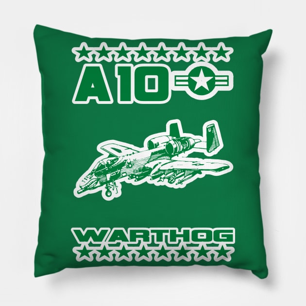 A10 Warthog - Green Pillow by Marko700m