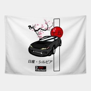 JDM Silvia S15 Black Red Sun Edition Tapestry