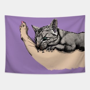 bite cat Tapestry