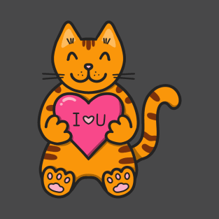 Valentines cat T-Shirt