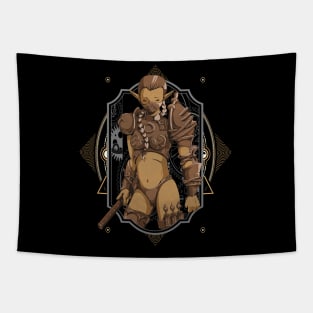 Steampunk elf comic strip Tapestry