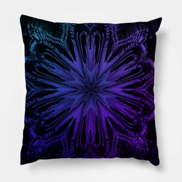 Galaxy Floral Flower Space Ombre Pillow by Moon Art
