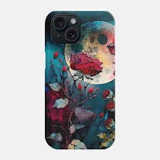 Red Roses Moonlight Phone Case