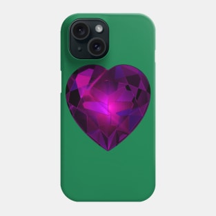 Pink Heart Gemstone Phone Case