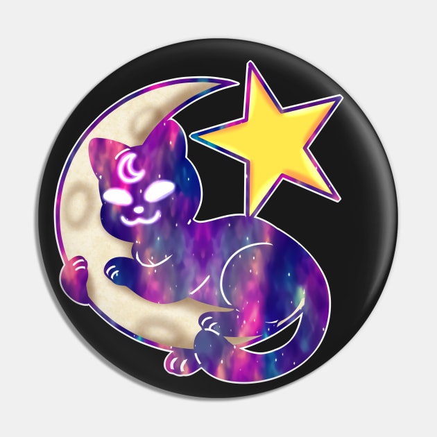 Space Cat Pin by StinkiesDraws