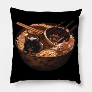 Cute Kittens Ramen Noodles Pillow