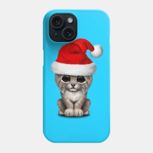 Cute Lynx Cub Wearing a Santa Hat Phone Case