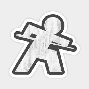 Stick Person Playing Pool Magnet