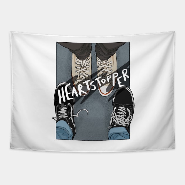 Charlie and Nick heartstopper - shoes logo Tapestry by daddymactinus