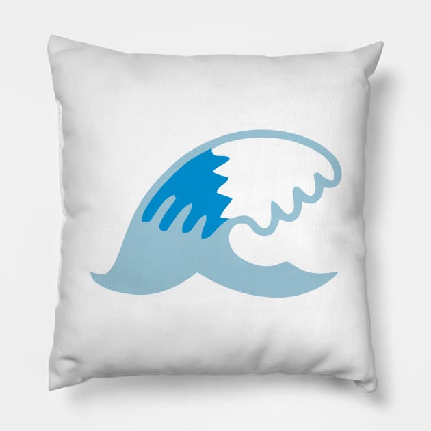 Giant Ocean Wave Emoticon Pillow by AnotherOne