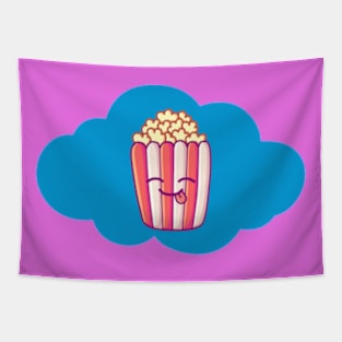 Funny popcorn shirt Tapestry