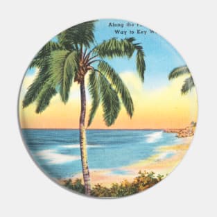 Key West postcard Pin