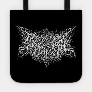 This is Very hard to Read Metal Logo Tote