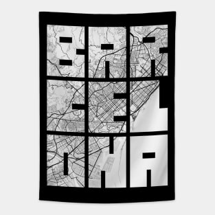 Barcelona, Spain City Map Typography - Light Tapestry