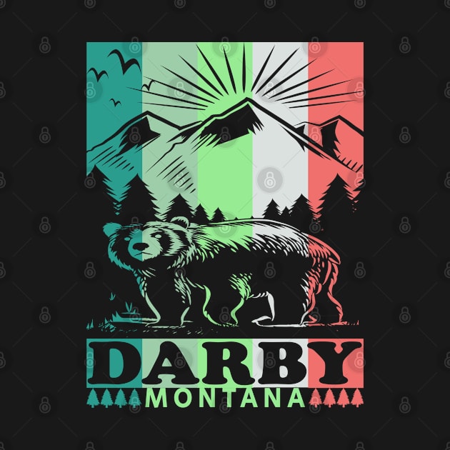 Darby Montana Retro Mountain Bear by HomeSpirit