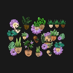 Surreal All Over Print of Punk Plant People T-Shirt