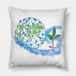 Save trees, save world Pillow