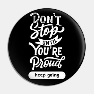 Keep Going Pin