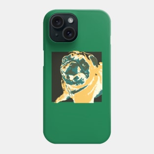 Yellow and Green Pop Art Smiling Pug Phone Case