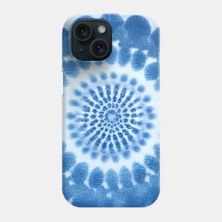 Blue Shibori Mandala Circle Boho Design Phone Case