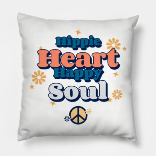 Hippie Heart Happy Soul Pillow