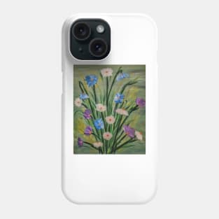 Some wild abstract mixed wild flowers Phone Case