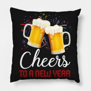 Cheers To A New Year Beer Glass 2019 T-shirt Pillow