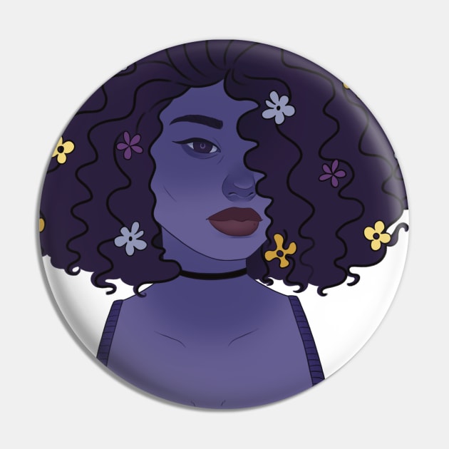 Curly hair purple Pin by amys_warehouse 