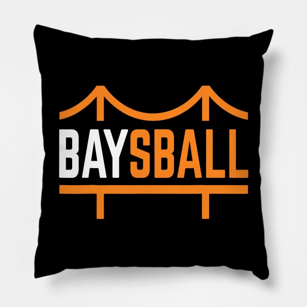 Baseball Inspired San Francisco Baysball Bay Pillow by Vigo