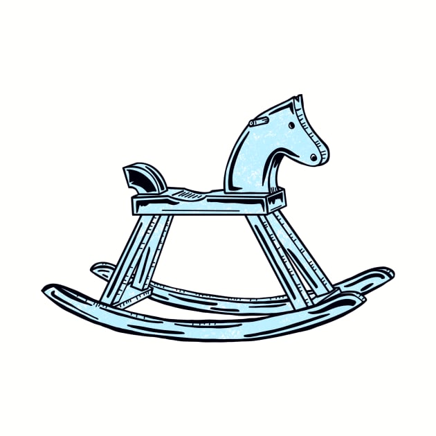 Blue Rocking Horse by missmann