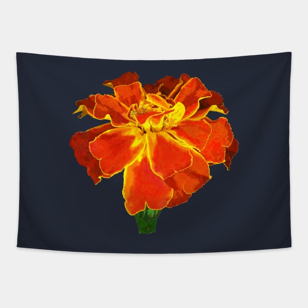 Marigolds - One French Marigold Tapestry by SusanSavad