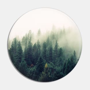 Foggy Forest View Pin